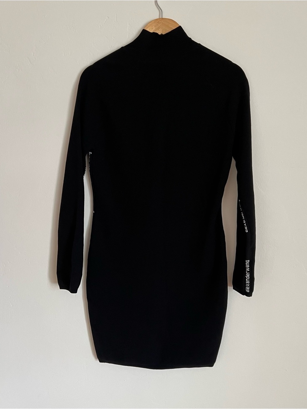 NWT Alexander Wang Logo Jacquard Trim Turtleneck Dress - Picture 7 of 9